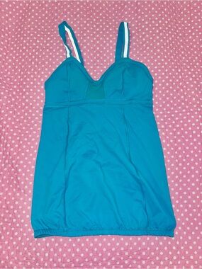 Vintage lululemon Teal babydoll Built-In Bra Tank